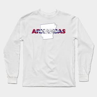 Arkansas Colored State Letters Long Sleeve T-Shirt